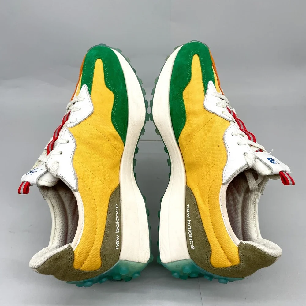 New Balance 327 Dejounte Murray Mens 11.5 Heat Up Sneakers White Orange Green